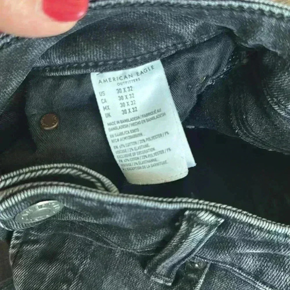 American Eagle Jeans.  Black.  Men’s size 30x32. - Picture 4 of 8
